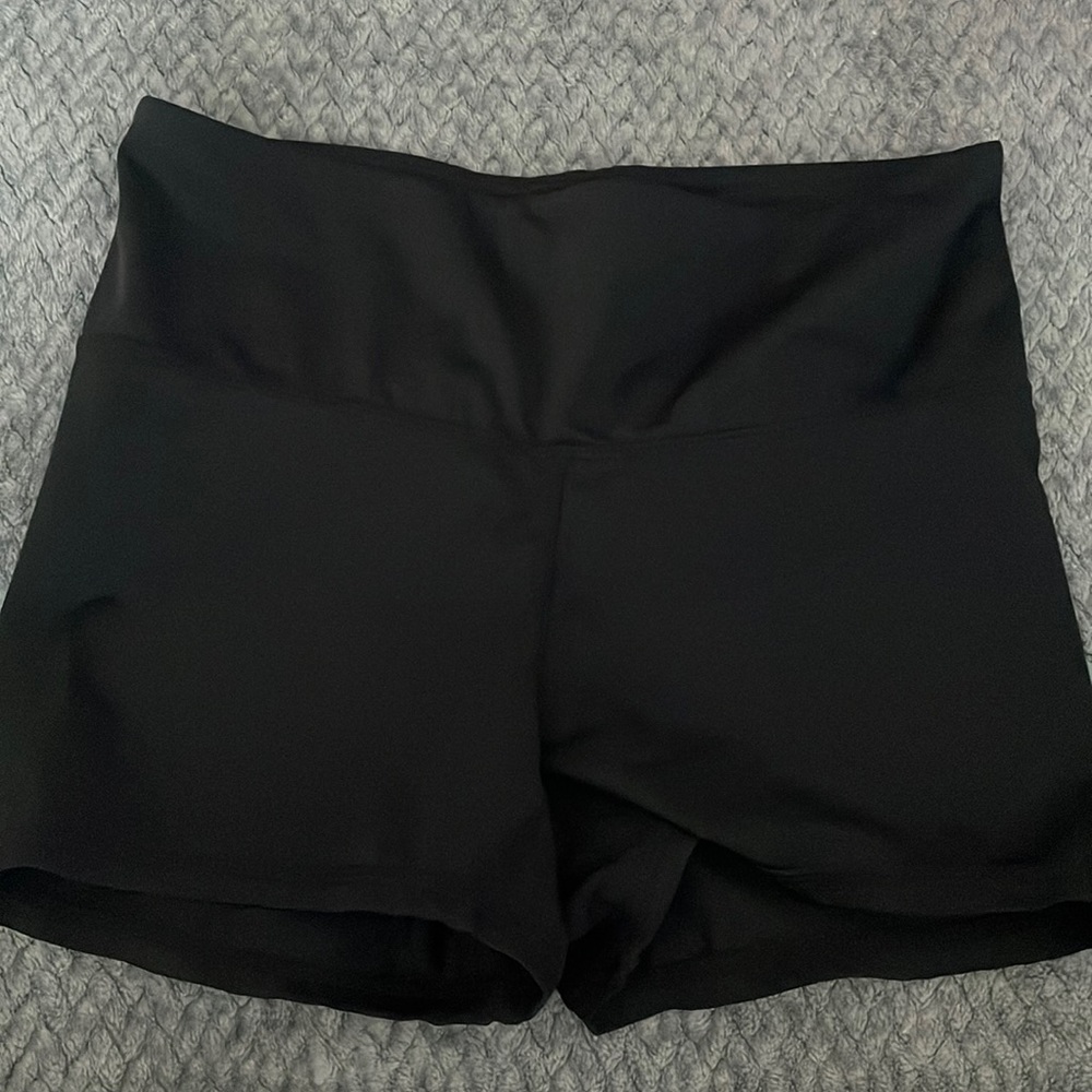 Black high waisted booty shorts